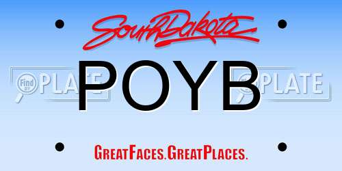 POYB South Dakota License Plate