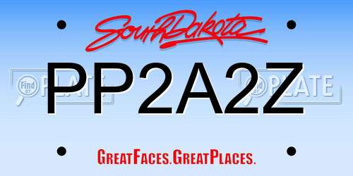 PP2A2Z South Dakota License Plate