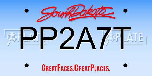 PP2A7T South Dakota License Plate