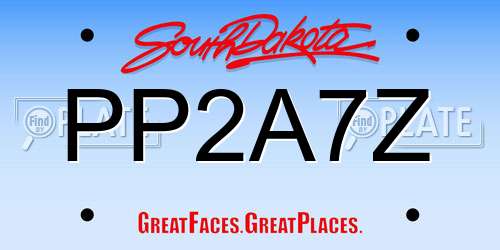 PP2A7Z South Dakota License Plate