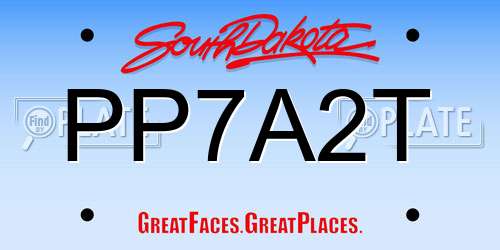 PP7A2T South Dakota License Plate