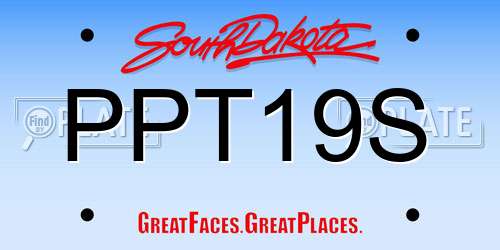 PPT19S South Dakota License Plate