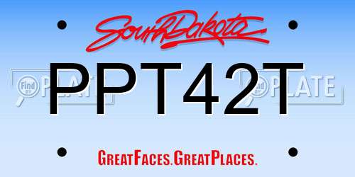 PPT42T South Dakota License Plate
