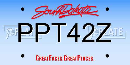 PPT42Z South Dakota License Plate