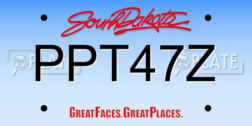 PPT47Z South Dakota License Plate