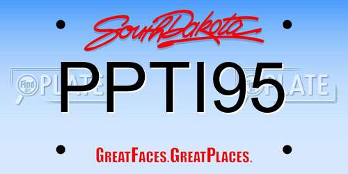 PPTI95 South Dakota License Plate