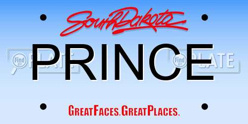 PRINCE South Dakota License Plate