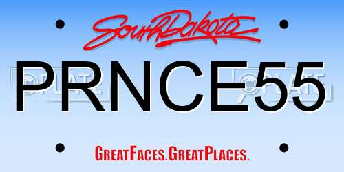 PRNCE55 South Dakota License Plate