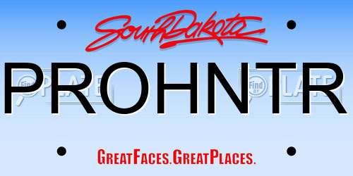 PROHNTR South Dakota License Plate