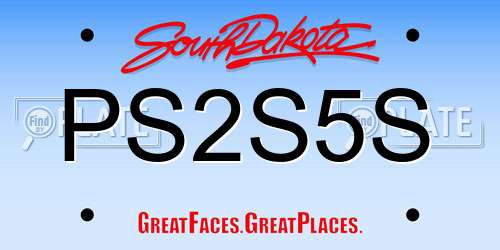 PS2S5S South Dakota License Plate