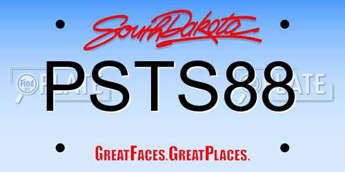 PSTS88 South Dakota License Plate