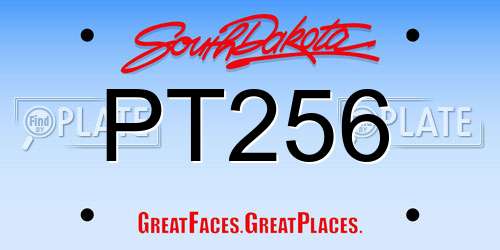 PT256 South Dakota License Plate
