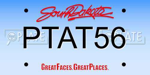 PTAT56 South Dakota License Plate