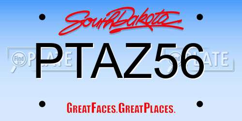 PTAZ56 South Dakota License Plate