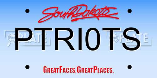 PTRI0TS South Dakota License Plate