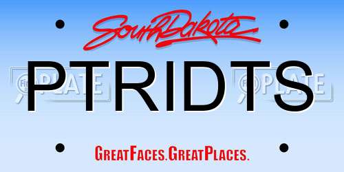PTRIDTS South Dakota License Plate