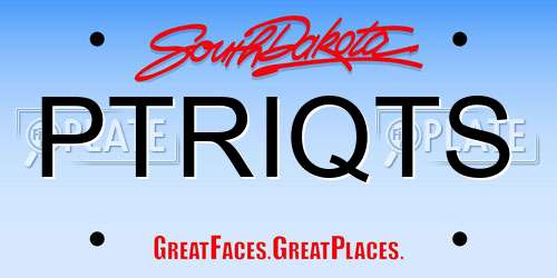 PTRIQTS South Dakota License Plate
