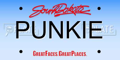 PUNKIE South Dakota License Plate