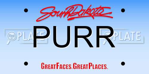 PURR South Dakota License Plate