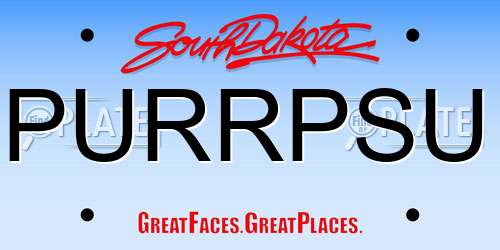 PURRPSU South Dakota License Plate