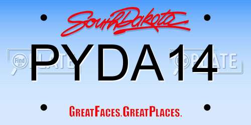 PYDA14 South Dakota License Plate