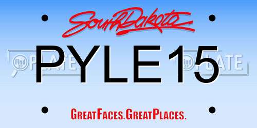 PYLE15 South Dakota License Plate