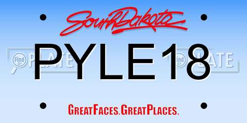 PYLE18 South Dakota License Plate