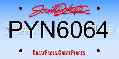 PYN6064 South Dakota License Plate
