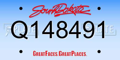 Q148491 South Dakota License Plate
