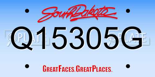 Q15305G South Dakota License Plate
