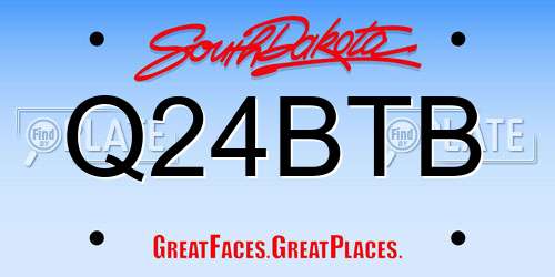 Q24BTB South Dakota License Plate