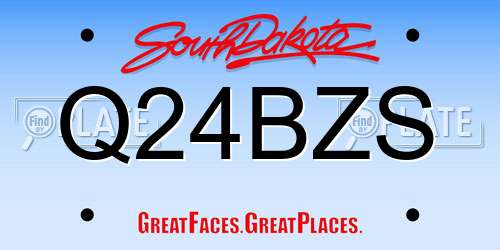 Q24BZS South Dakota License Plate