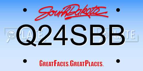 Q24SBB South Dakota License Plate