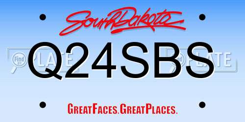 Q24SBS South Dakota License Plate