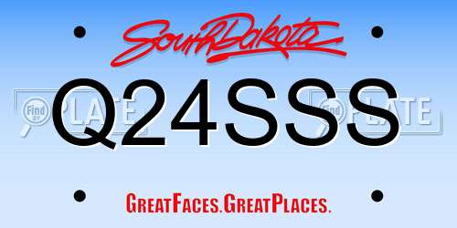 Q24SSS South Dakota License Plate