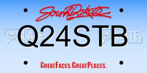 Q24STB South Dakota License Plate