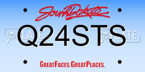Q24STS South Dakota License Plate