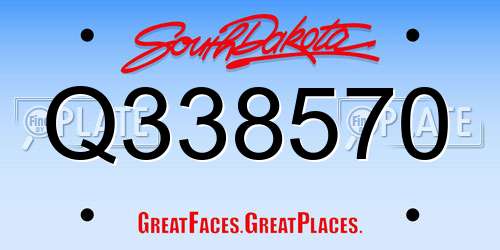 Q338570 South Dakota License Plate