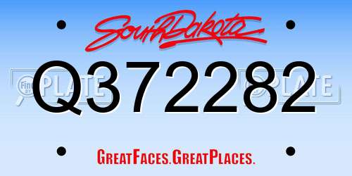 Q372282 South Dakota License Plate