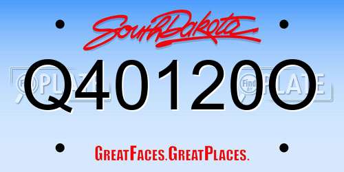 Q40120O South Dakota License Plate