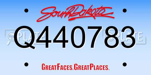 Q440783 South Dakota License Plate