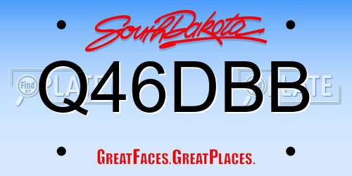 Q46DBB South Dakota License Plate