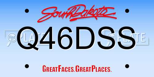 Q46DSS South Dakota License Plate