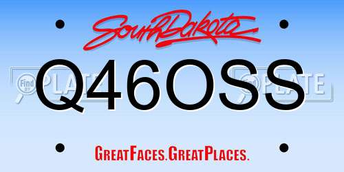 Q46OSS South Dakota License Plate