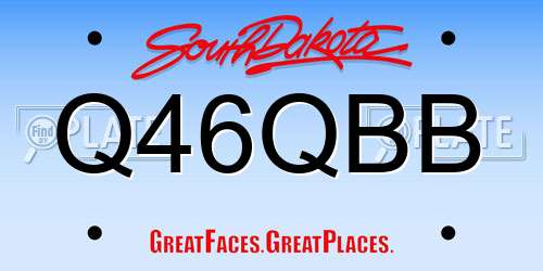 Q46QBB South Dakota License Plate
