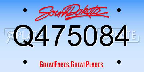 Q475084 South Dakota License Plate