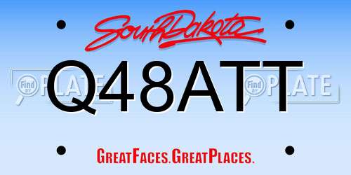 Q48ATT South Dakota License Plate