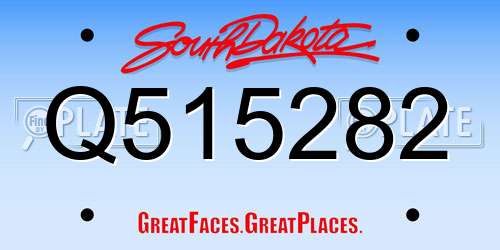 Q515282 South Dakota License Plate