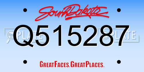 Q515287 South Dakota License Plate