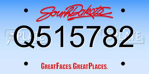 Q515782 South Dakota License Plate